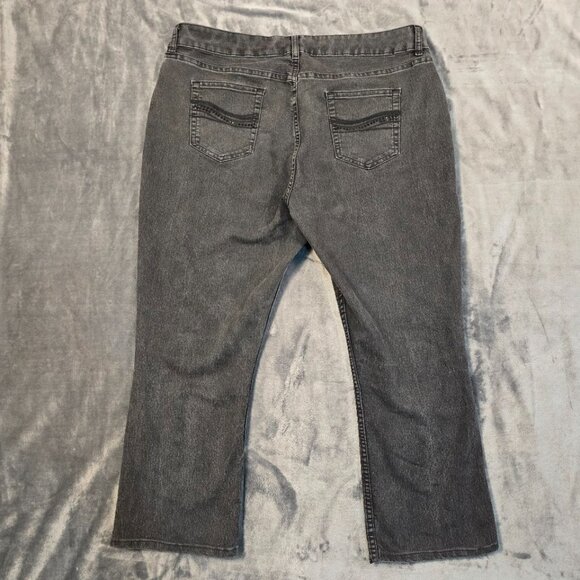Riders by Lee Jeans Womens 20W Gray Bootcut Jeans Plus Size Stretch Denim Y2K - Picture 12 of 15